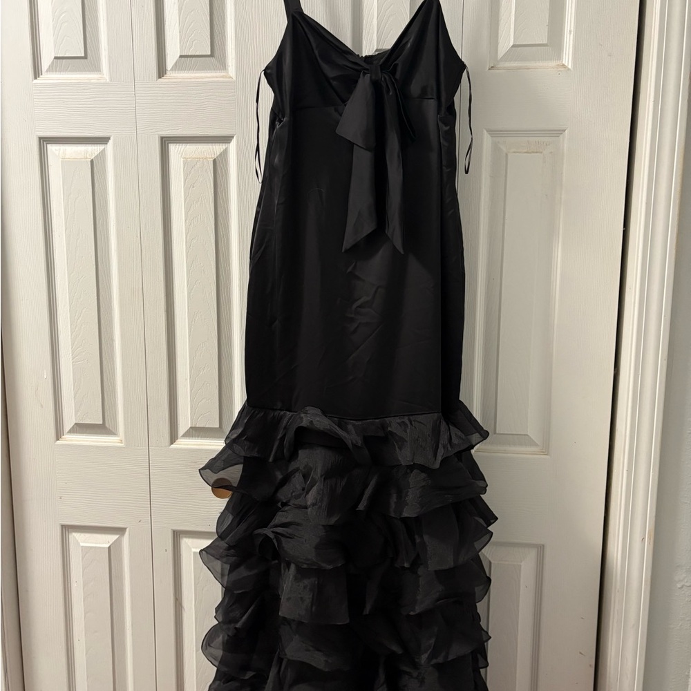 Ralph Lauren Black Ruffled Prom Dress